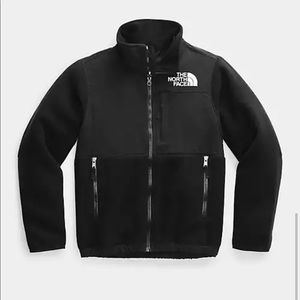 North Face youth black Denali zip up jacket